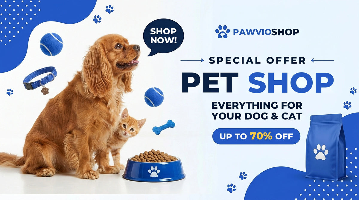 PawvioShop special offer — Pet Shop, everything for your dog & cat, up to 70% off